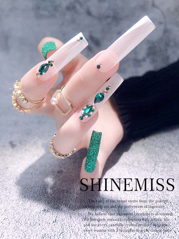 Shinemss Swarovski Nails Design Kyoto under the Moon 0013Sw021