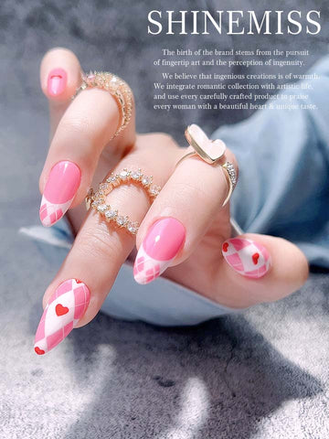 Custom Pink lovely Nails Shinemiss Cupid 0187HP024