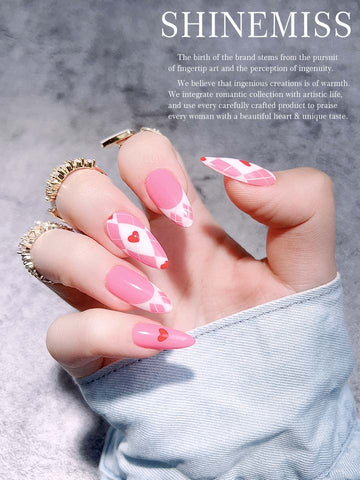 Custom Pink lovely Nails Shinemiss Cupid 0187HP024