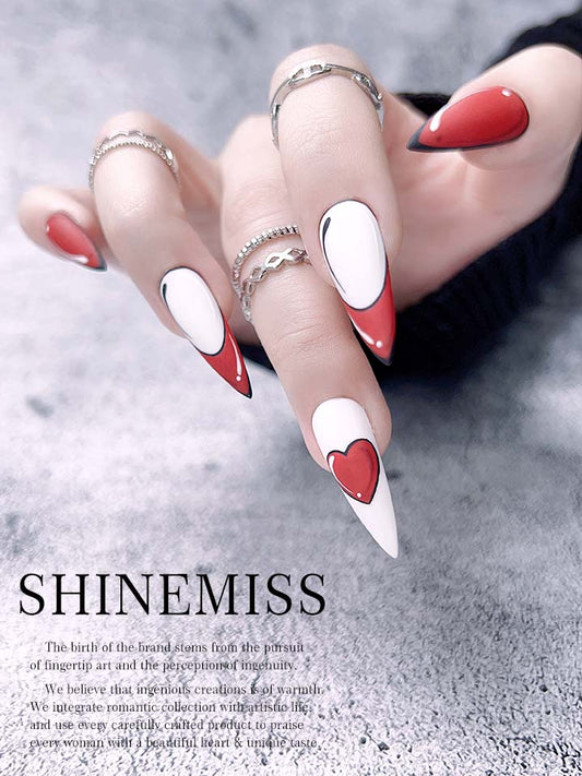 Stiletto Nails Appearance of Love Medium Press on Shinemiss 0003HP014