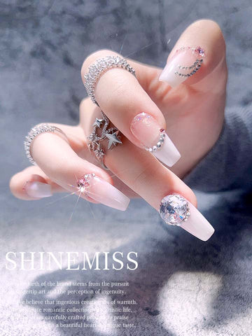 Custom DIY Nails  Swarovski Shinemis A Thought Blooms 0009Sw020
