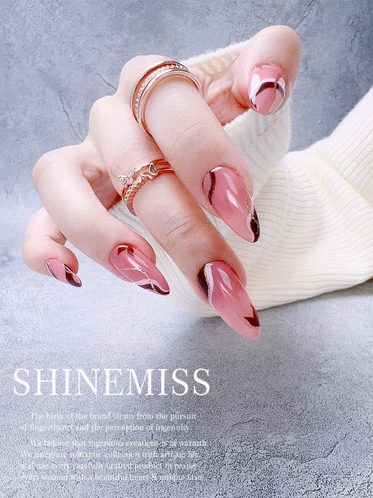 Press on Almond Nails Inspo Autumn Love Shinemiss 0015HPDX001