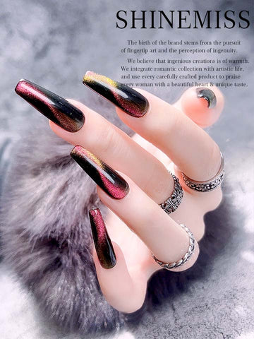 Custom Cateye Nails Fashion Cat Eye Nebula Shinemiss 0018CEZT002