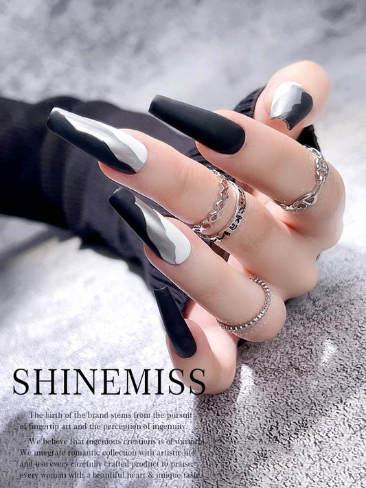 Shinemiss Glossy Chrome Nails for Women and Girls Chrome Craze 0029HPZT004