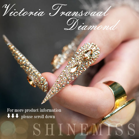 Luxury Stiletto Press on Nails Shinemiss VictorianTransvaal Diamond 0220Sw015
