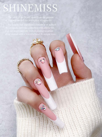 Cute Disney Mickey Nails Custom Pink Nails Shinemiss 0089Fr003