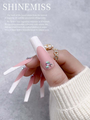 Cute Disney Mickey Nails Custom Pink Nails Shinemiss 0089Fr003